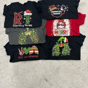 Festive Respiratory Therapy T-Shirts bundle